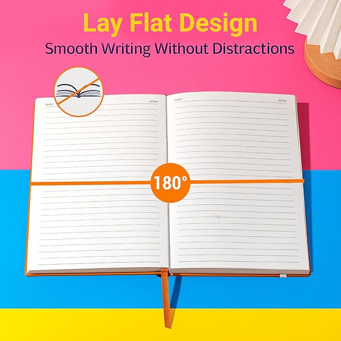 CAGIE Leather Notebook Journal for Men, 100 GSM 256 Pages Lined Journals for - Image 3