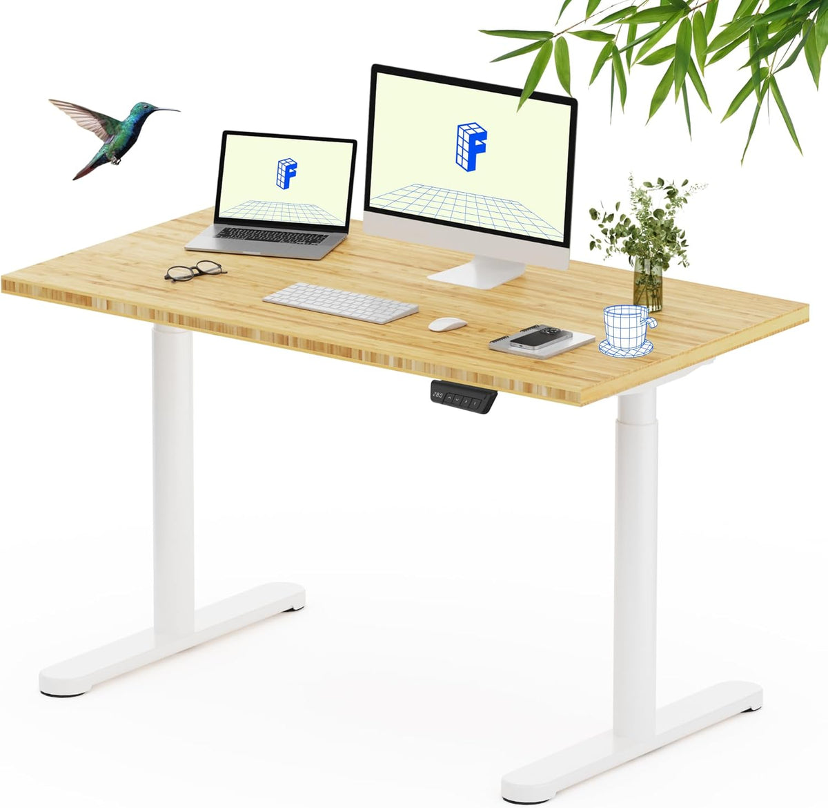 FLEXISPOT Bamboo Electric Standing Desk