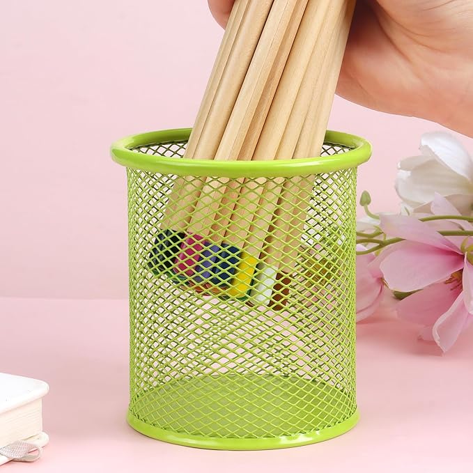 Tamaki Pen Holder Cup for Desk, Wire Mesh Pencil Cup Holder for Desk Office Pen - Image 6