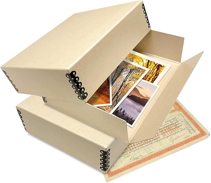 Lineco Museum Archival Storage Box, 8.75x10.75x3 in. Drop Front Design. - Image 7