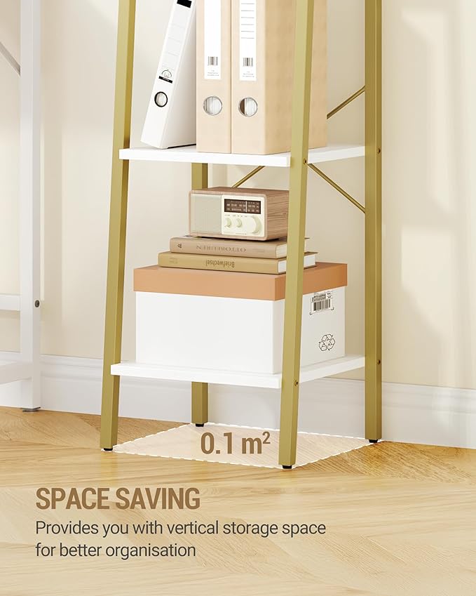 Hzuaneri Ladder Shelf, Bookshelf Bookcase, Freestanding Corner Storage Shelve - Image 3