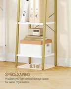 Hzuaneri Ladder Shelf, Bookshelf Bookcase, Freestanding Corner Storage Shelve - Image 3