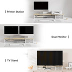 Fenge Monitor Stand, Dual Monitor Riser, 42.5inch Large Desk Computer Monitor - Image 5
