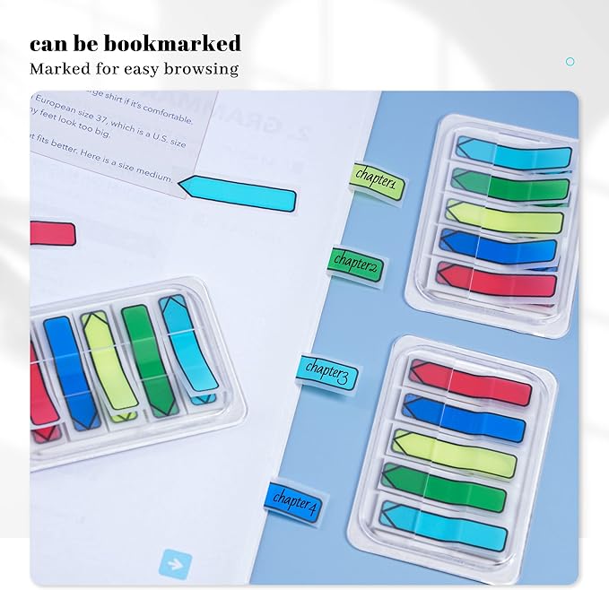 Golcellia 3 X 300 Tablets, Transparent Sticky Notes, Page Markers, Book Tabs - Image 5