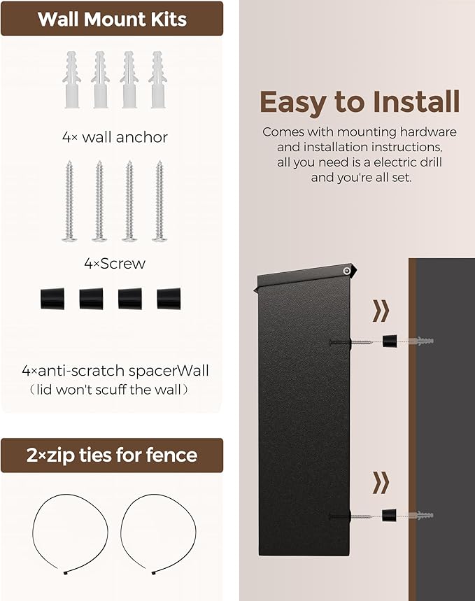 LAND·VOI Locking Wall-Mount Mailbox - Image 7