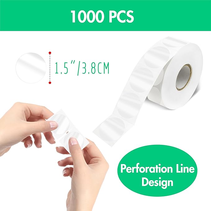 1000 PCS Round Clear Seal Stickers, Transparent Envelope Mail Wafer Seal Self - Image 3