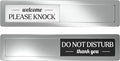 Stainless Steel Do Not Disturb Sign, Premium Please Knock Welcome Signs by BrothersBench