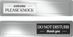 Stainless Steel Do Not Disturb Sign, Premium Please Knock Welcome Signs by BrothersBench