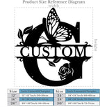 Personalized Custom Letter Name metal Signs, Custom Black Letter Monogram Wall - Image 5