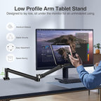 elitehood 28in Long Arm iPad Desk Mount, Heavy Duty Aluminum Tablet Arm Mount - Image 2