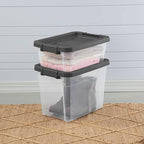 Sterilite 12-Pack Modular Stacker Box, Durable Clear Plastic Storage Bins - Image 7