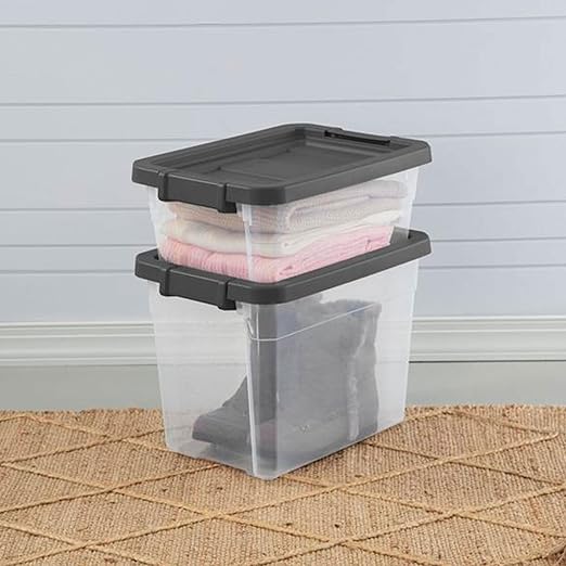 Sterilite 12-Pack Modular Stacker Box, Durable Clear Plastic Storage Bins - Image 7