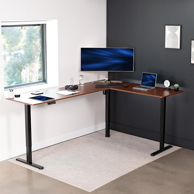 VIVO Electric Corner 84 x 63 inch L-Shaped Standing Desk, Memory Height - Image 8