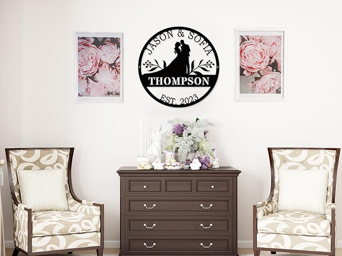 Wedding Couple Sign Metal, Personalized - Image 5