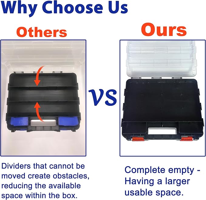 Double Side Tool Box Organizer, Hardware Storage Box, Portable Small Parts - Image 3