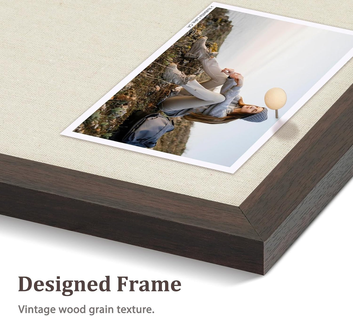 DOLLAR BOSS Bulletin Boards with Linen, 24"x18" Cork Board, Dark Wa...