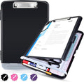 Black Clipboard with Storage Heavy Duty, TFDLCG zm Clip Boards 8.5x11 with Pen by TFDLCGzm