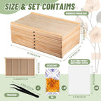 aceorbit 6 drawer wooden pressed flower storage box shown in use