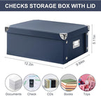 DLUGOPIS 2 Pcs Inch Checks Storage Box - Image 5