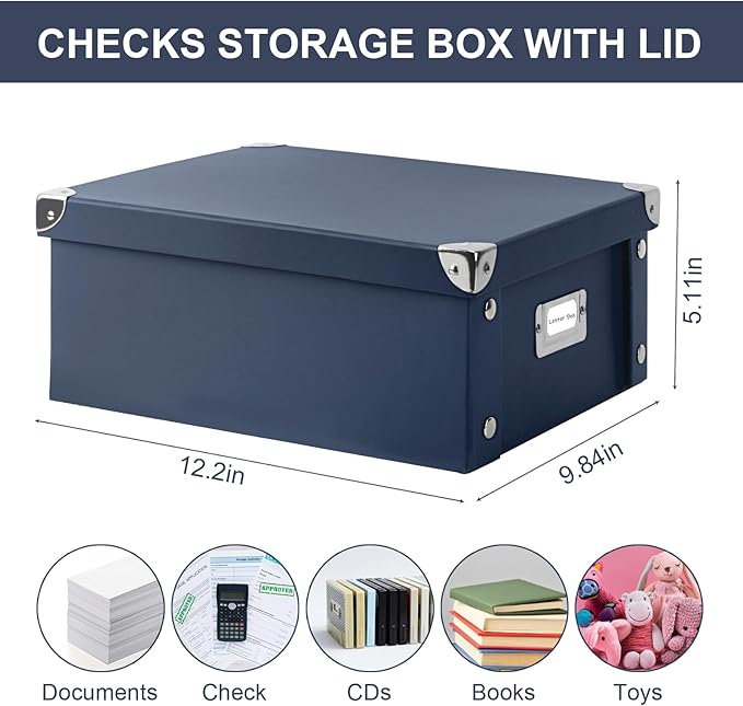 DLUGOPIS 2 Pcs Inch Checks Storage Box - Image 5