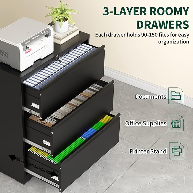 3 Drawer Lateral File Cabinet - Image 5