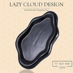 CCINPPY Ceramic Jewelry Tray Trinket Dish, Decorative Cloud Vanity Key Tray - Image 2