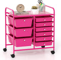 GOFLAME 9-Drawer Rolling Storage Cart, Mobile Utility Cart