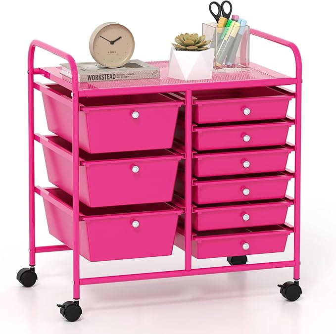 GOFLAME 9-Drawer Rolling Storage Cart, Mobile Utility Cart by GOFLAME