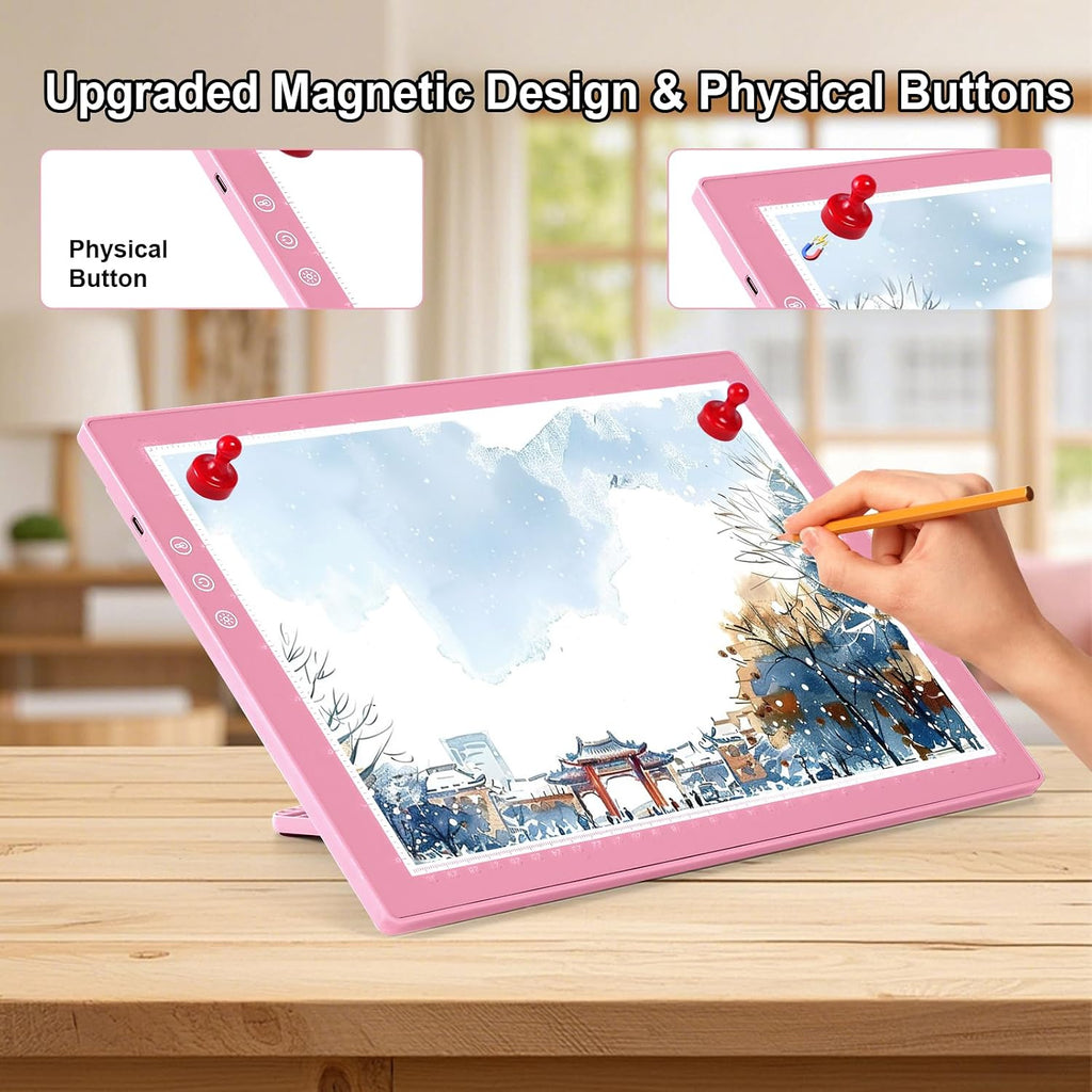 xvv rechargeable tracing board, ultra-thin light pad with on a desk or shelf