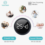 Stell Gray Quick Que Kitchen Timers, Visual timers Large LED Display Magnetic - Image 5