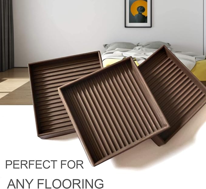 Yelanon Furniture Coasters, Rubber Furniture Feet, Anti Slide Floor Protector - Image 2