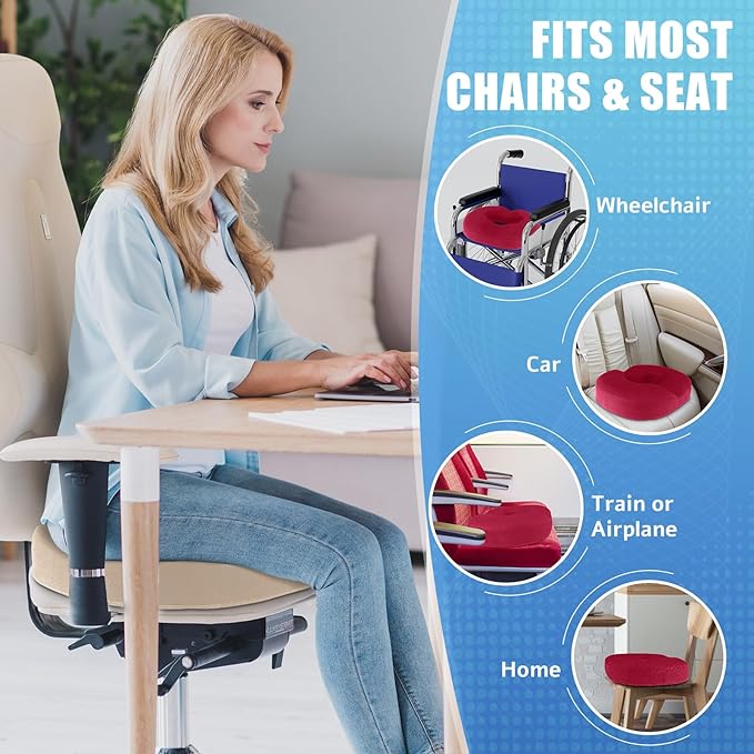 BlissTrends Donut Pillow Seat Cushion, Donut Chair Cushions - Image 6