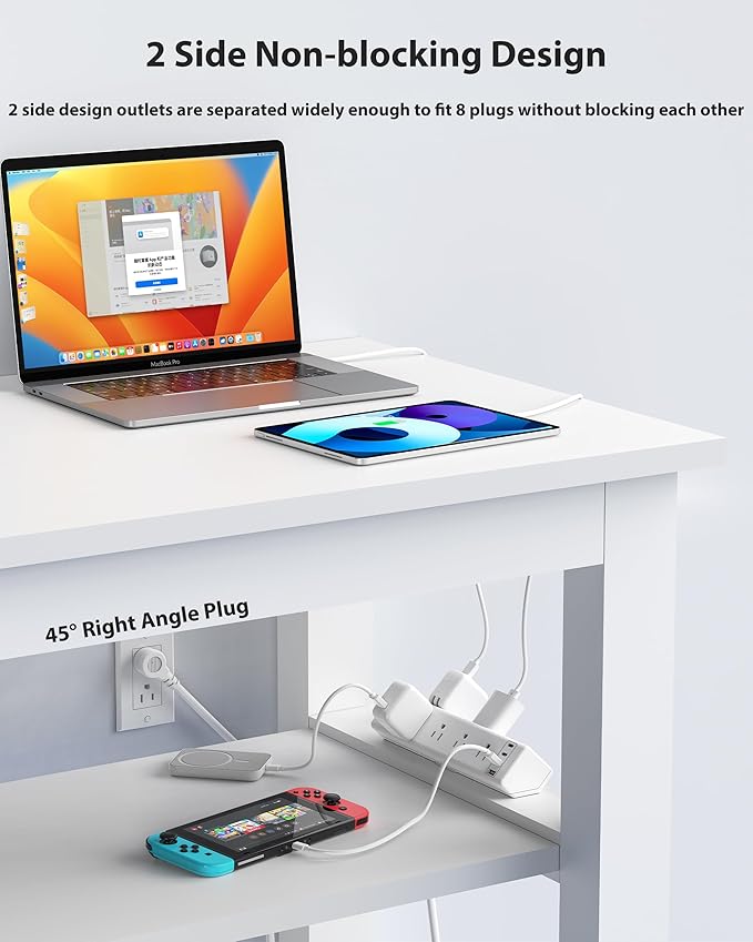 40W Fast Charging Station, Desk Clamp Power Strip 20W USB C, 8 Outlets - Image 4