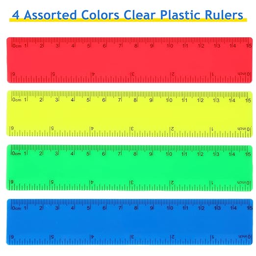 Zonon 500 pcs Rulers Bulk Plastic Flexible Straight Rulers - Image 7