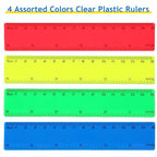 Zonon 100 Pcs 6 Inch Rulers Bulk Plastic Flexible Small Straight Rulers - Image 3