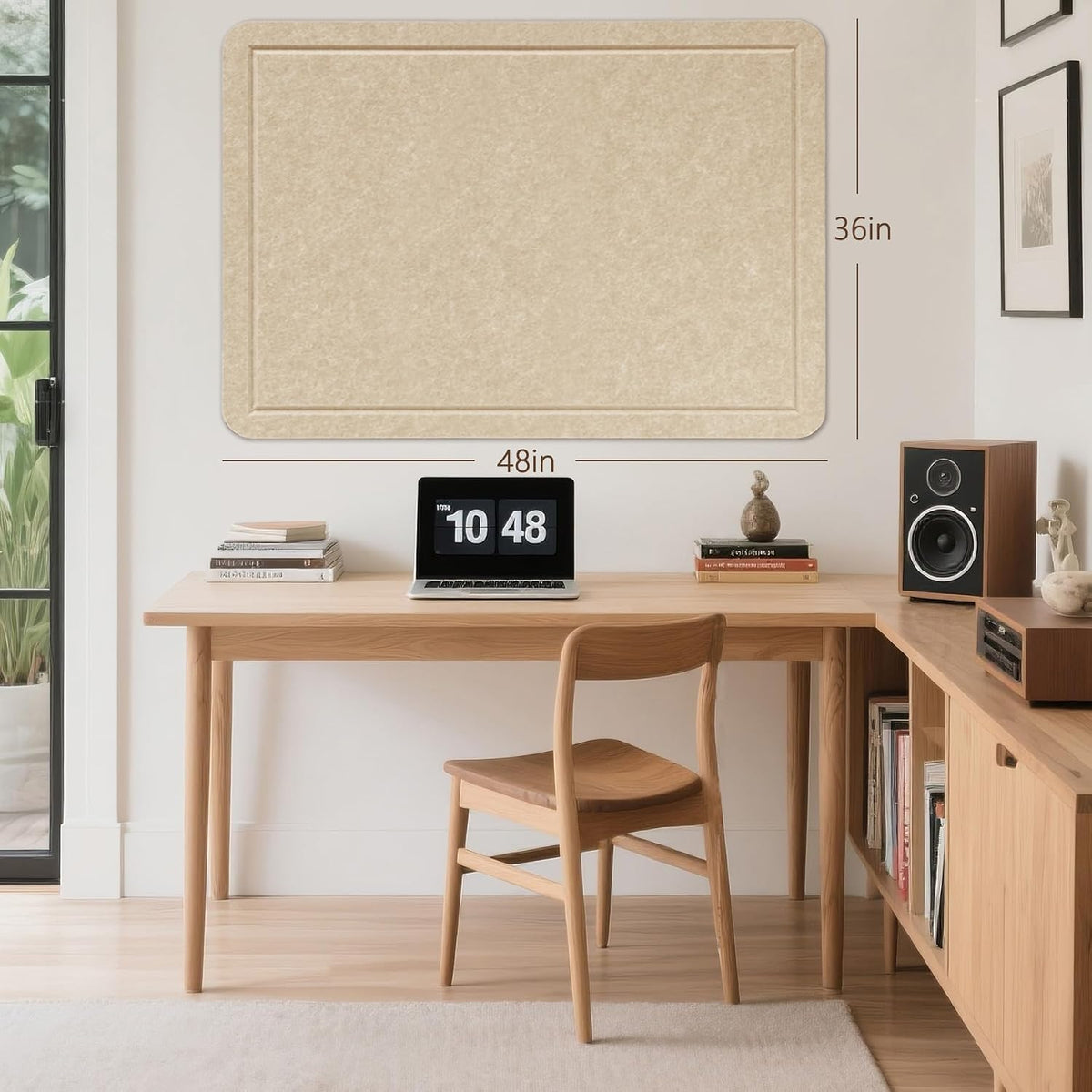 Felt Bulletin Board 48x36 inches, Decorative Pin Board for Home & Office