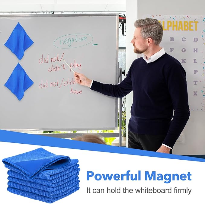 Kifmurase 24Pcs Magnetic Microfiber Cleaning Cloth, Microfiber Dry Erase Erasers - Image 6