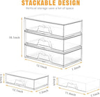 2 Pack Stackable Makeup Organizer, 12.1''L Acrylic Bathroom Organizer and - Image 2