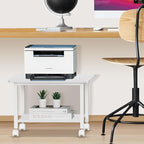 Lerliuo Under Desk Printer Stand, 2-Tier Industrial Mobile Printer Table - Image 5
