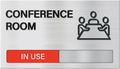 Conference Room Door Signs for Office, Meeting In Progress Door Sign, In Use by Abudada