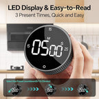 Allbean Digital Kitchen Timer, Large Display Magnetic Countdown Countup Timer - Image 3