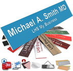 Engraved Name Plates for Door Sign Personalized Light Blue Plastic Plaque by LHS+My+Business