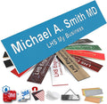 Engraved Name Plates for Door Sign Personalized Light Blue Plastic Plaque by LHS+My+Business
