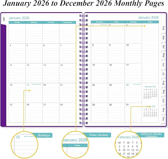 2026 Planner - Planner 2026 from January 2026 - December 2026, Weekly & Monthly - Image 4