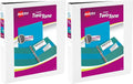 Avery Two-Tone Durable View 3 Ring Binder, 1 Inch Slant Rings, White/Black Binder (17286) (Pack of 2)