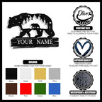 Custom Bear Metal Sign, Custom Bear Metal Wall Art Decor, Personalized Last - Image 4