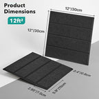 Lunarthos Felt Wall Tiles, 12 Pack 12"x12"x0.4" Cork Borad Tiles - Image 2