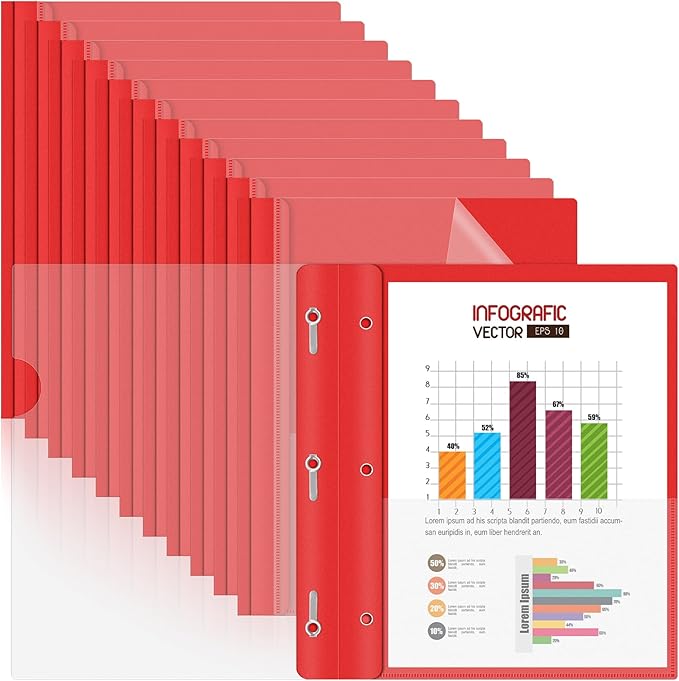 HAUTOCO 12 Pack Plastic Report Covers by HAUTOCO