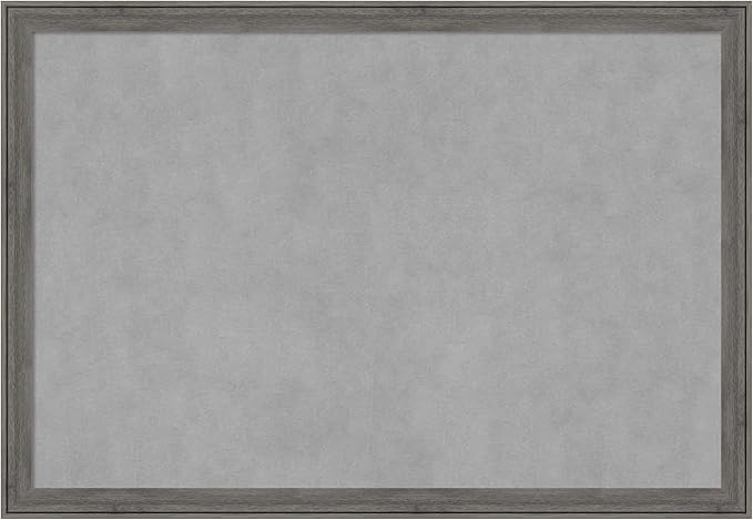 Amanti Art Grey Framed Magnetic Board 27x39 Large Vision Board by AmantiArt