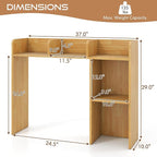Tangkula Desktop Bookshelf, Countertop Storage Hutch - Image 3